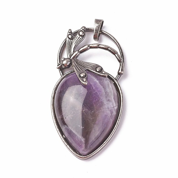 PandaHall Natural Amethyst Pendants, with Brass Findings, teardrop, Antique Silver, 52~53x27x10~11mm, Hole: 8x5mm Amethyst Teardrop
PandaHall Natural Amethyst Pendants, with Brass Findings, teardrop, Antique Silver, 52~53x27x10~11mm, Hole: 8x5mm Amethyst Teardrop