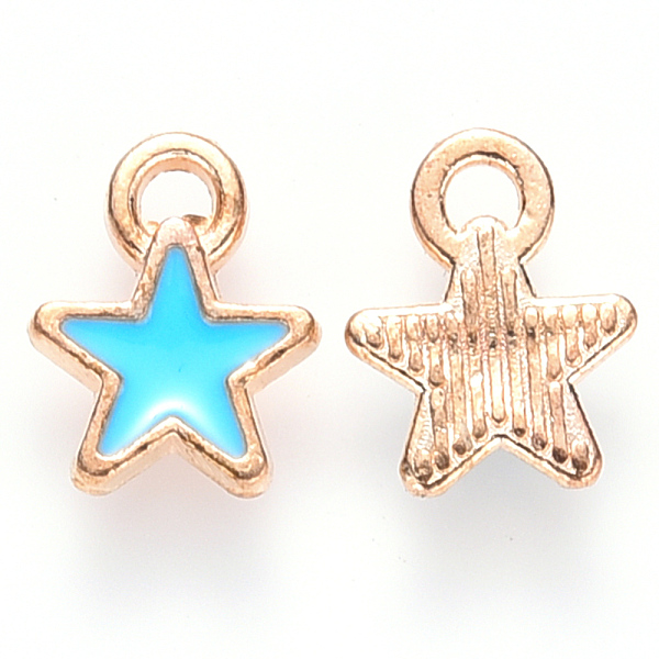 PandaHall Alloy Enamel Charms, Star, Light Gold, Sky Blue, 9x7x1mm, Hole: 1.2mm Alloy+Enamel Star Blue
PandaHall Alloy Enamel Charms, Star, Light Gold, Sky Blue, 9x7x1mm, Hole: 1.2mm Alloy+Enamel Star Blue