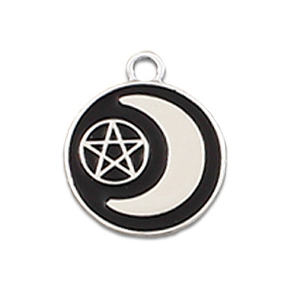 PandaHall Alloy Enamel Pendants, Platinum, Flat Round Charm, Moon Pattern, 20x17mm Alloy+Enamel Moon
PandaHall Alloy Enamel Pendants, Platinum, Flat Round Charm, Moon Pattern, 20x17mm Alloy+Enamel Moon