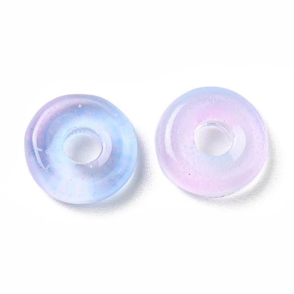 PandaHall Transparent Glass European Beads, Large Hole Beads, Donut, Light Sky Blue, 10x3mm, Hole: 3.0~4.3mm Glass Donut
PandaHall Transparent Glass European Beads, Large Hole Beads, Donut, Light Sky Blue, 10x3mm, Hole: 3.0~4.3mm Glass Donut