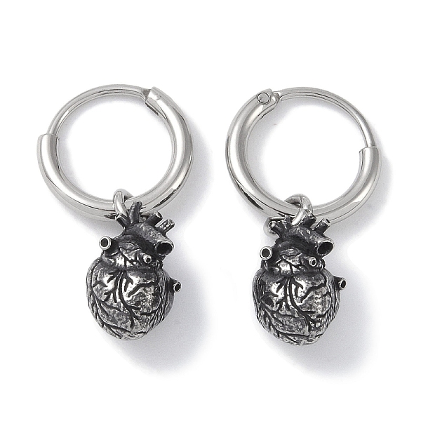 PandaHall 316 Surgical Stainless Steel Hoop Earrings, Heart, Antique Silver, 12.5x10mm 316 Surgical Stainless Steel Heart
PandaHall 316 Surgical Stainless Steel Hoop Earrings, Heart, Antique Silver, 12.5x10mm 316 Surgical Stainless Steel Heart