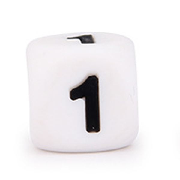 PandaHall Silicone Beads, for Bracelet or Necklace Making, Black Arabic Numerals Style, White Cube, Num.1, 10x10x10mm, Hole: 2mm Silicone...
PandaHall Silicone Beads, for Bracelet or Necklace Making, Black Arabic Numerals Style, White Cube, Num.1, 10x10x10mm, Hole: 2mm Silicone...