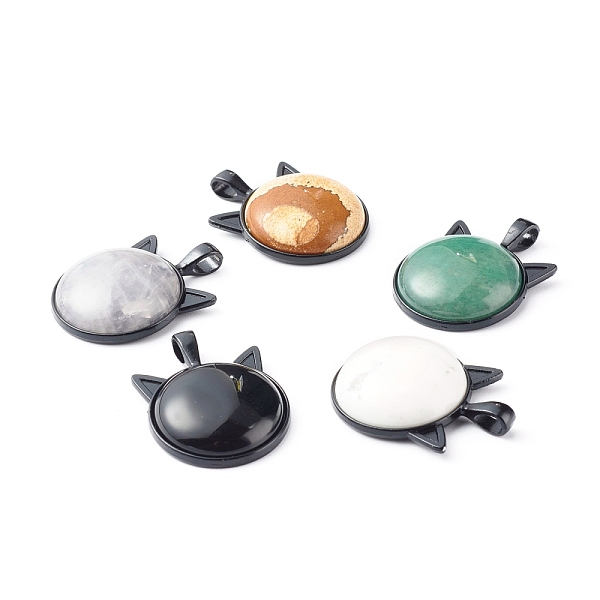 PandaHall Handmade Natural Mixed Gemstone Pendants, with Gunmetal Alloy Kitten Settings, Cat-shaped, 37x27x8mm, Hole: 6x4mm Mixed Stone Cat...
PandaHall Handmade Natural Mixed Gemstone Pendants, with Gunmetal Alloy Kitten Settings, Cat-shaped, 37x27x8mm, Hole: 6x4mm Mixed Stone Cat...