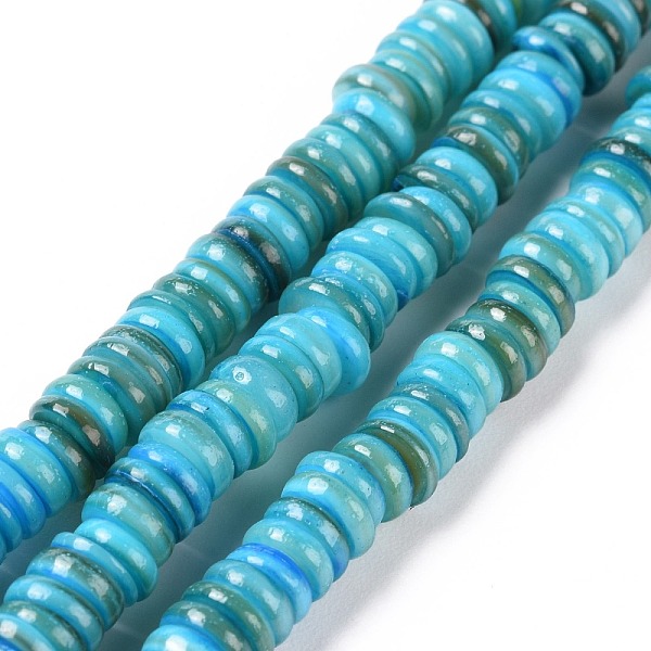 PandaHall Shell Beads Strands, Dyed, Disc, Deep Sky Blue, 4.9~6x0.4~6mm, Hole: 1.4mm, about 15.94 inch~16.14 inch(40.5~41cm) Other Sea...
PandaHall Shell Beads Strands, Dyed, Disc, Deep Sky Blue, 4.9~6x0.4~6mm, Hole: 1.4mm, about 15.94 inch~16.14 inch(40.5~41cm) Other Sea...
