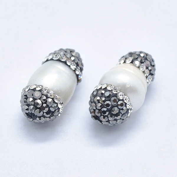 PandaHall Natural Cultured Freshwater Pearl Beads, with Polymer Clay Grade A Rhinestone, Oval, 13~19x9~10mm, Hole: 1mm Pearl Oval Multicolor
PandaHall Natural Cultured Freshwater Pearl Beads, with Polymer Clay Grade A Rhinestone, Oval, 13~19x9~10mm, Hole: 1mm Pearl Oval Multicolor