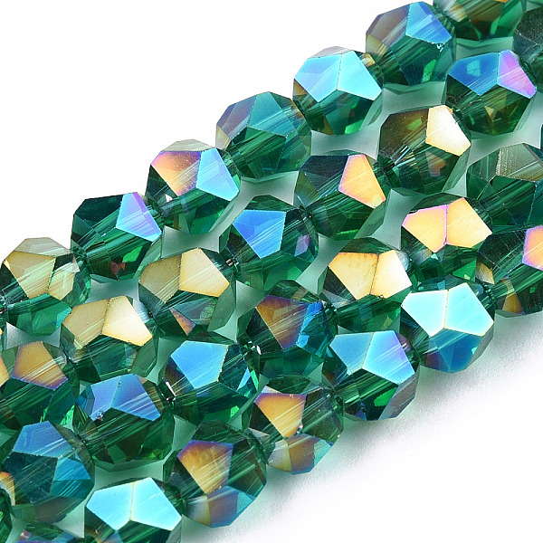 PandaHall Electroplate Transparent Glass Beads Strands, AB Color Plated, Faceted, Round, Medium Sea Green, 6x5.5x5.5mm, Hole: 1mm, about...
PandaHall Electroplate Transparent Glass Beads Strands, AB Color Plated, Faceted, Round, Medium Sea Green, 6x5.5x5.5mm, Hole: 1mm, about...