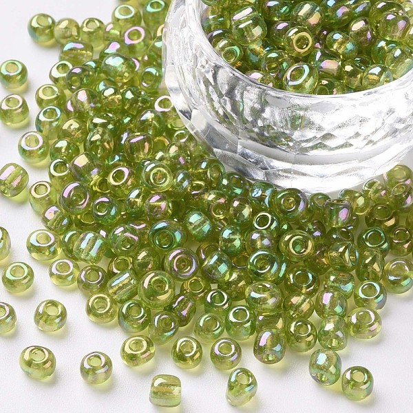 PandaHall 6/0 Round Glass Seed Beads, Transparent Colours Rainbow, Round Hole, Green Yellow, 6/0, 4mm, Hole: 1.5mm, about 500pcs/50g...
PandaHall 6/0 Round Glass Seed Beads, Transparent Colours Rainbow, Round Hole, Green Yellow, 6/0, 4mm, Hole: 1.5mm, about 500pcs/50g...
