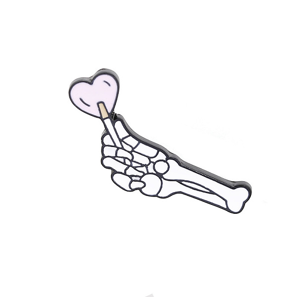 PandaHall Skull Hand with Heart Enamel Pin, Electrophoresis Black Plated Alloy Badge for Backpack Clothes, Pearl Pink, 22.5x39.5mm...
PandaHall Skull Hand with Heart Enamel Pin, Electrophoresis Black Plated Alloy Badge for Backpack Clothes, Pearl Pink, 22.5x39.5mm...