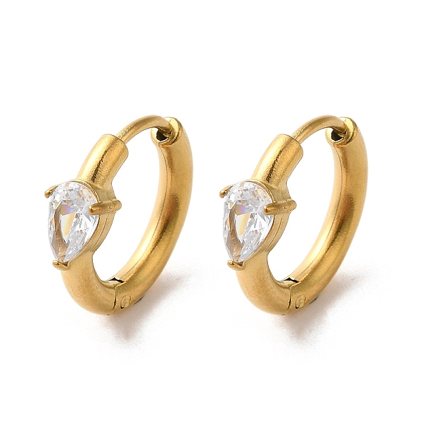 PandaHall Golden 304 Stainless Steel Hoop Earrings, with Cubic Zirconia, Teardrop, 15x5x16mm Cubic Zirconia Teardrop
PandaHall Golden 304 Stainless Steel Hoop Earrings, with Cubic Zirconia, Teardrop, 15x5x16mm Cubic Zirconia Teardrop