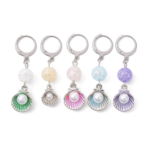 PandaHall 304 Stainless Steel Pendant Decoration, with Alloy Charms and Glass Bead, Shell Shape, Mixed Color, 44mm 304 Stainless Steel Shell..., Multicolor
PandaHall 304 Stainless Steel Pendant Decoration, with Alloy Charms and Glass Bead, Shell Shape, Mixed Color, 44mm 304 Stainless Steel Shell..., Multicolor