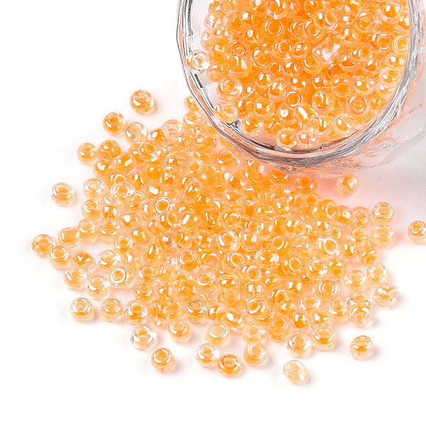 PandaHall 8/0 Glass Seed Beads, Transparent Inside Colours Luster, Round Hole, Round, Orange, 8/0, 3~4x2~3mm, Hole: 0.8mm, about...
PandaHall 8/0 Glass Seed Beads, Transparent Inside Colours Luster, Round Hole, Round, Orange, 8/0, 3~4x2~3mm, Hole: 0.8mm, about...
