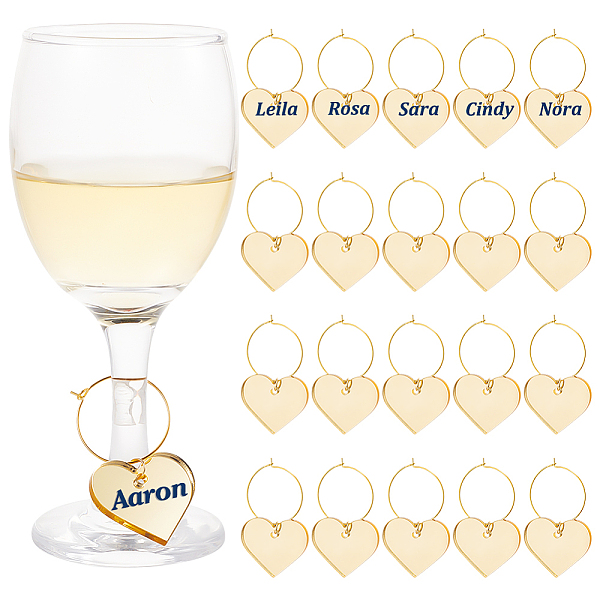 PandaHall Acrylic Heart Wine Glass Charms, with Brass Hoop Earring Findings, Yellow, 52mm, 24pcs/set Acrylic Heart Yellow
PandaHall Acrylic Heart Wine Glass Charms, with Brass Hoop Earring Findings, Yellow, 52mm, 24pcs/set Acrylic Heart Yellow