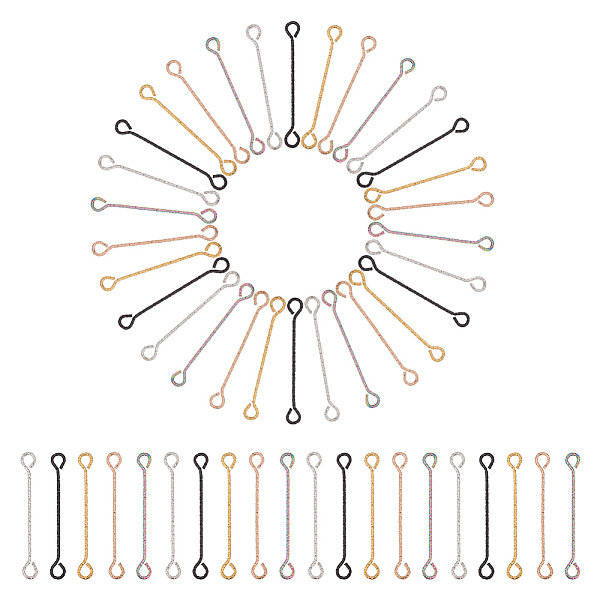 PandaHall Unicraftale 50Pcs 5 Colors 316 Surgical Stainless Steel Eye Pins, Double Sided Eye Pins, Mixed Color, 24 Gauge, 30x3.5x0.5mm, Hole...
PandaHall Unicraftale 50Pcs 5 Colors 316 Surgical Stainless Steel Eye Pins, Double Sided Eye Pins, Mixed Color, 24 Gauge, 30x3.5x0.5mm, Hole...