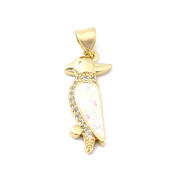 PandaHall Brass Micro Pave Clear Cubic Zirconia Pendants, with Sythetic Opal, Real 18K Gold Plated, Bird, 22.5x9.5x3.5mm, Hole: 4x3.5mm...
PandaHall Brass Micro Pave Clear Cubic Zirconia Pendants, with Sythetic Opal, Real 18K Gold Plated, Bird, 22.5x9.5x3.5mm, Hole: 4x3.5mm...