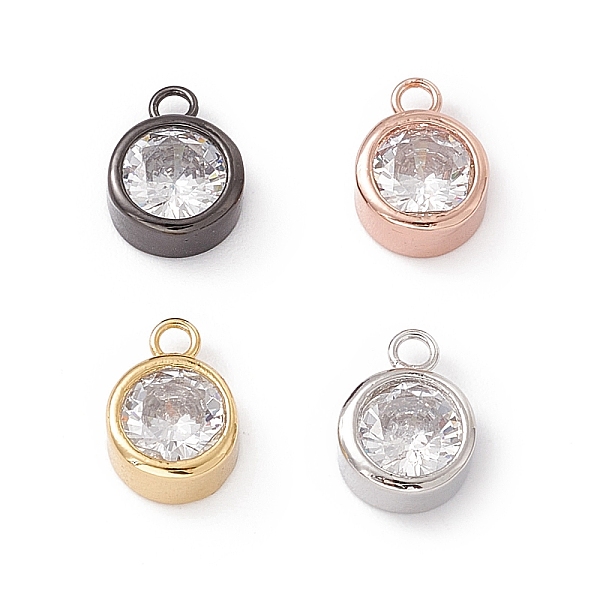 PandaHall Rack Plating Brass Cubic Zirconia Charms, Cadmium Free & Nickel Free & Lead Free, Long-Lasting Plated, Flat Round, Mixed Color..., Clear
PandaHall Rack Plating Brass Cubic Zirconia Charms, Cadmium Free & Nickel Free & Lead Free, Long-Lasting Plated, Flat Round, Mixed Color..., Clear