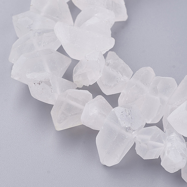 PandaHall Natural Quartz Crystal Bead Strands, Nuggets, Frosted, 14.5~21.5x8~11x9~11mm, Hole: 1mm, about 45pcs/strand, 15.7 inch Quartz..., White
PandaHall Natural Quartz Crystal Bead Strands, Nuggets, Frosted, 14.5~21.5x8~11x9~11mm, Hole: 1mm, about 45pcs/strand, 15.7 inch Quartz..., White