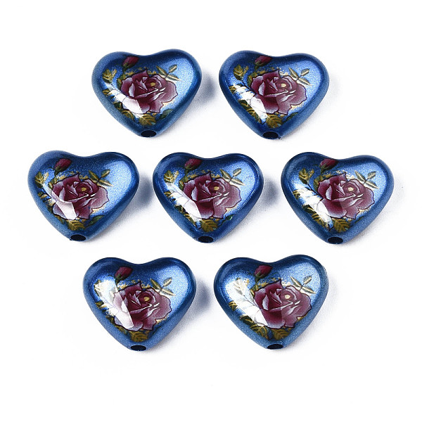 PandaHall Spray Painted Opaque Acrylic Beads, Heart with Flower, Marine Blue, 16x19x8mm, Hole: 2mm Acrylic Heart
PandaHall Spray Painted Opaque Acrylic Beads, Heart with Flower, Marine Blue, 16x19x8mm, Hole: 2mm Acrylic Heart