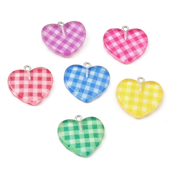 PandaHall Translucent Resin Pendants, Glitter Tartan Charms with Platinum Plated Iron Loops, Mixed Color, Heart, 22.5x23x4.5mm, Hole: 2mm..., Multicolor
PandaHall Translucent Resin Pendants, Glitter Tartan Charms with Platinum Plated Iron Loops, Mixed Color, Heart, 22.5x23x4.5mm, Hole: 2mm..., Multicolor