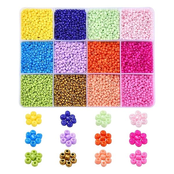 PandaHall 226.8g 12 Color 12/0 Baking Paint Glass Seed Beads, Round, Mixed Color, 1.5~2x1.5mm, Hole: 0.5~1mm, about 18.9g(about..., Multicolor
PandaHall 226.8g 12 Color 12/0 Baking Paint Glass Seed Beads, Round, Mixed Color, 1.5~2x1.5mm, Hole: 0.5~1mm, about 18.9g(about..., Multicolor