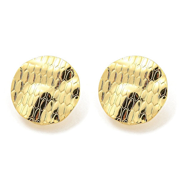 PandaHall Textured Flat Round Rack Plating Brass Stud Earrings Findings, with Loops, Long-Lasting Plated, Cadmium Free & Lead Free, Real 18K...
PandaHall Textured Flat Round Rack Plating Brass Stud Earrings Findings, with Loops, Long-Lasting Plated, Cadmium Free & Lead Free, Real 18K...