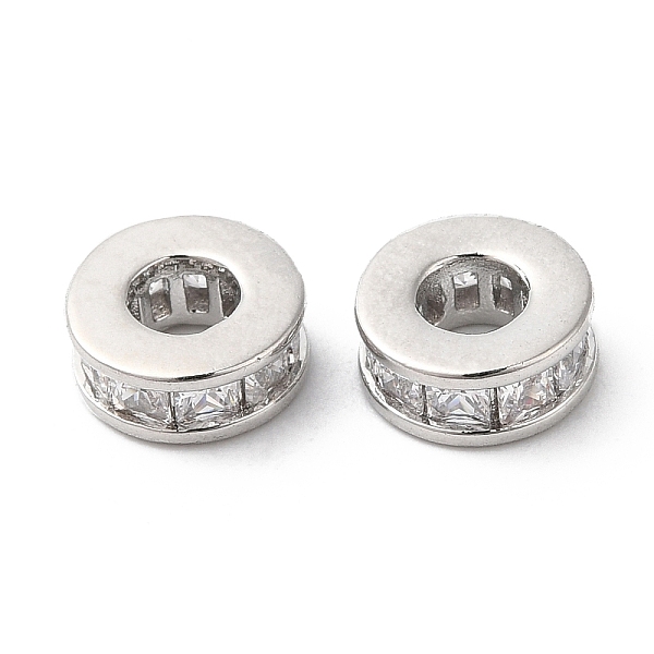 PandaHall Brass Micro Pave Cubic Zirconia Beads, Flat Round, Real Platinum Plated, 7.5x3mm, Hole: 3.5mm Brass+Cubic Zirconia Flat Round..., Clear
PandaHall Brass Micro Pave Cubic Zirconia Beads, Flat Round, Real Platinum Plated, 7.5x3mm, Hole: 3.5mm Brass+Cubic Zirconia Flat Round..., Clear