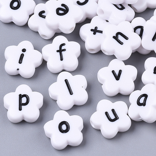 PandaHall Opaque Spray Painted Acrylic Beads, Horizontal Hole, Flower with Letter, Black, 11x11x4mm, Hole: 1.6mm, about 1480pcs/500g Acrylic...
PandaHall Opaque Spray Painted Acrylic Beads, Horizontal Hole, Flower with Letter, Black, 11x11x4mm, Hole: 1.6mm, about 1480pcs/500g Acrylic...