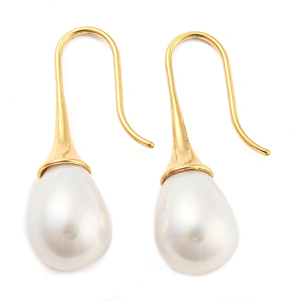 PandaHall Plastic Pearl Teardrop Dangle Earrings, 304 Stainless Steel Earrings, Real 14K Gold Plated, 32x10mm Plastic Teardrop White
PandaHall Plastic Pearl Teardrop Dangle Earrings, 304 Stainless Steel Earrings, Real 14K Gold Plated, 32x10mm Plastic Teardrop White