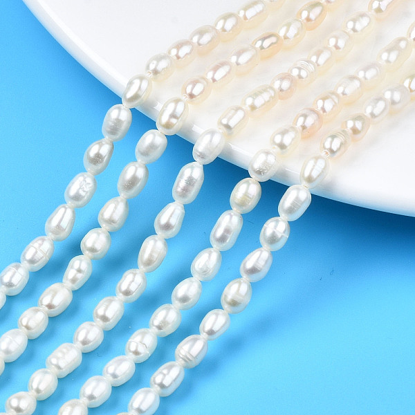 PandaHall Natural Cultured Freshwater Pearl Beads Strands, Rice, Seashell Color, 5.5~9x4~5.5mm, Hole: 0.6mm, about 56~57pcs/strand, 13.94...
PandaHall Natural Cultured Freshwater Pearl Beads Strands, Rice, Seashell Color, 5.5~9x4~5.5mm, Hole: 0.6mm, about 56~57pcs/strand, 13.94...