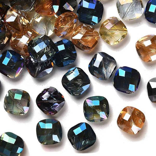 PandaHall Electroplate Glass Beads Strands, Half Plated, Faceted, Square, Mixed Color, 15x15x8mm, Hole: 1mm Glass Square Multicolor
PandaHall Electroplate Glass Beads Strands, Half Plated, Faceted, Square, Mixed Color, 15x15x8mm, Hole: 1mm Glass Square Multicolor