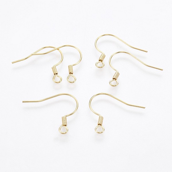 PandaHall 304 Stainless Steel Earring Hooks, Ear Wire, with Horizontal Loop, Golden, 17~18x18~20x2mm, Hole: 2mm, 21 Gauge, Pin: 0.7mm 304...
PandaHall 304 Stainless Steel Earring Hooks, Ear Wire, with Horizontal Loop, Golden, 17~18x18~20x2mm, Hole: 2mm, 21 Gauge, Pin: 0.7mm 304...