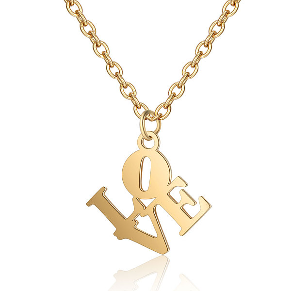 PandaHall 201 Stainless Steel Pendants Necklaces, Word Love, Golden, 16.3 inch(40cm)x1mm 201 Stainless Steel
PandaHall 201 Stainless Steel Pendants Necklaces, Word Love, Golden, 16.3 inch(40cm)x1mm 201 Stainless Steel