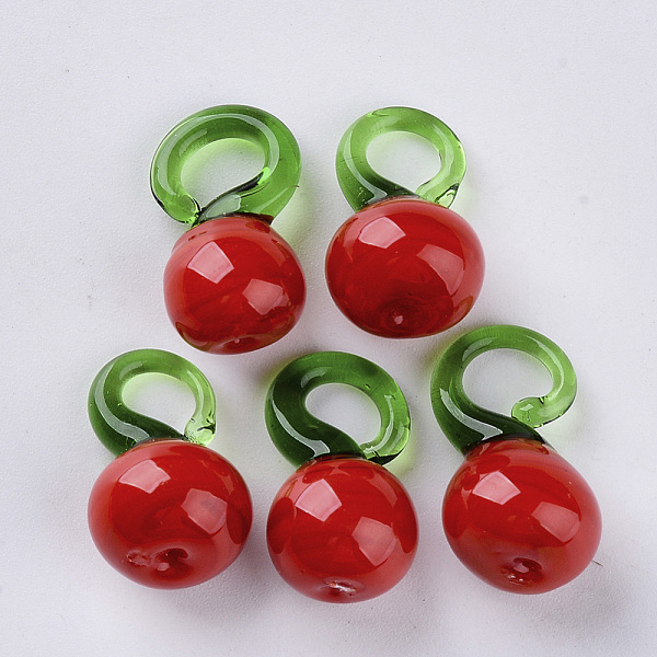 PandaHall Handmade Lampwork Pendants, Apple, Red, 13~18x10~12mm, Hole: 3~5mm Lampwork Fruit Red
PandaHall Handmade Lampwork Pendants, Apple, Red, 13~18x10~12mm, Hole: 3~5mm Lampwork Fruit Red