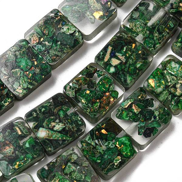 PandaHall Dyed Natural Imperial Jasper with Resin Beads Strands, Square, Dark Green, 16x16x6mm, Hole: 1.6mm, about 11pcs/strand, 6.97 inch...
PandaHall Dyed Natural Imperial Jasper with Resin Beads Strands, Square, Dark Green, 16x16x6mm, Hole: 1.6mm, about 11pcs/strand, 6.97 inch...