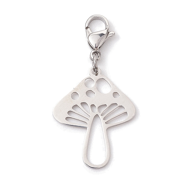 PandaHall Hollow Mushroom 201 Stainless Steel Pendant Decoration, Lobster Claw Clasps Charm for Bag Ornaments, Stainless Steel Color...
PandaHall Hollow Mushroom 201 Stainless Steel Pendant Decoration, Lobster Claw Clasps Charm for Bag Ornaments, Stainless Steel Color...
