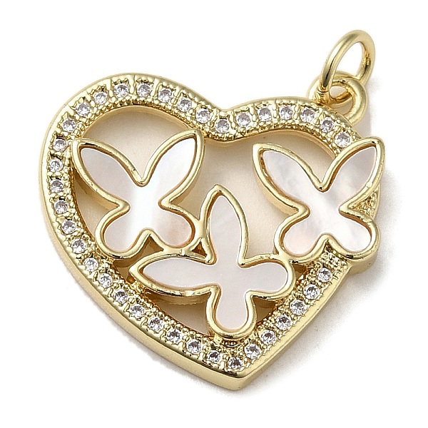 PandaHall Brass Micro Pave Cubic Zirconia Pendants, with Shell, Heart with Butterfly, Real 18K Gold Plated, 19.5x20.5x3mm, Hole: 3.4mm..., Clear
PandaHall Brass Micro Pave Cubic Zirconia Pendants, with Shell, Heart with Butterfly, Real 18K Gold Plated, 19.5x20.5x3mm, Hole: 3.4mm..., Clear