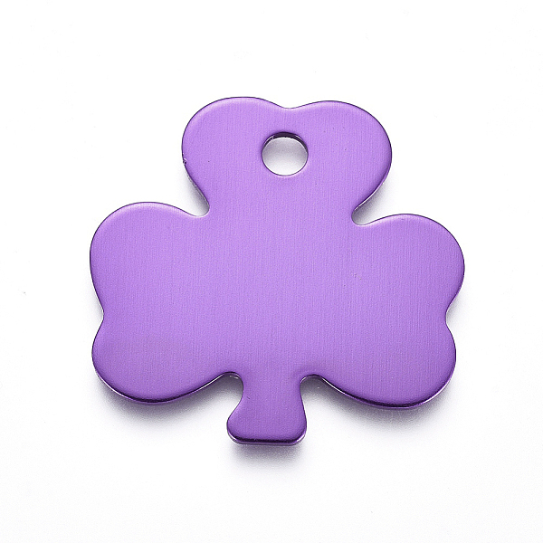 PandaHall Aluminum Pendants, Stamping Blank Tag, Clover, Purple, 32.5x32.5x1mm, Hole: 4mm Aluminum Clover Purple
PandaHall Aluminum Pendants, Stamping Blank Tag, Clover, Purple, 32.5x32.5x1mm, Hole: 4mm Aluminum Clover Purple