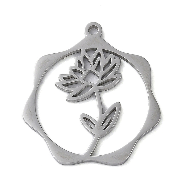 PandaHall 304 Stainless Steel Pendants, Flower, Stainless Steel Color, 23.5x21.5x1mm, Hole: 1.5mm 304 Stainless Steel Flower
PandaHall 304 Stainless Steel Pendants, Flower, Stainless Steel Color, 23.5x21.5x1mm, Hole: 1.5mm 304 Stainless Steel Flower