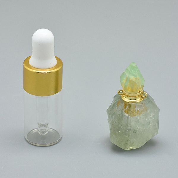 PandaHall Natural Fluorite Openable Perfume Bottle Pendants, with Brass Findings and Glass Essential Oil Bottles, 36~39x21~25x15~19mm, Hole...
PandaHall Natural Fluorite Openable Perfume Bottle Pendants, with Brass Findings and Glass Essential Oil Bottles, 36~39x21~25x15~19mm, Hole...