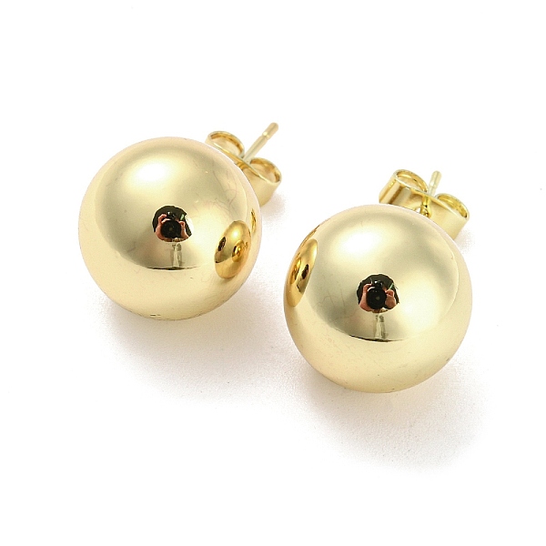 PandaHall Brass Stud Earrings, Round Ball, Real 18K Gold Plated, 26x14mm Brass Round
PandaHall Brass Stud Earrings, Round Ball, Real 18K Gold Plated, 26x14mm Brass Round