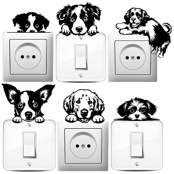 PandaHall 6Pcs Plant PVC Plastic Waterproof Self-adhesive Stickers Set, Light Switch Decals for Wall Decoration, Dog, 180x180mm Plastic Dog
PandaHall 6Pcs Plant PVC Plastic Waterproof Self-adhesive Stickers Set, Light Switch Decals for Wall Decoration, Dog, 180x180mm Plastic Dog