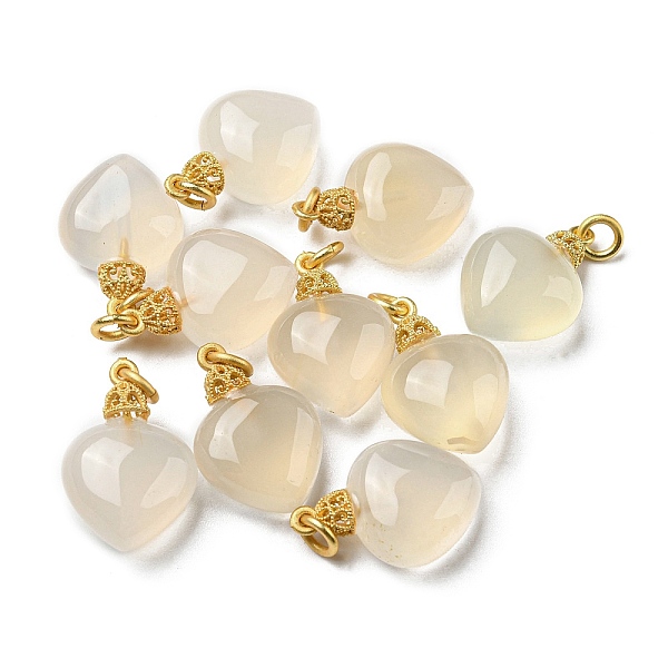 PandaHall Natural White Agate Pendants, Heart Charms with Brass Jump Rings, Matte Gold Color, 19x13x8mm, Hole: 3mm Natural Agate Heart
PandaHall Natural White Agate Pendants, Heart Charms with Brass Jump Rings, Matte Gold Color, 19x13x8mm, Hole: 3mm Natural Agate Heart