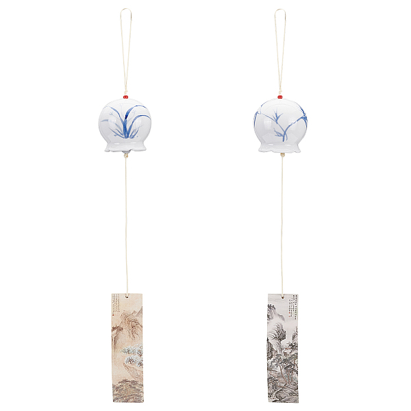 PandaHall BENECREAT 2Pcs 2 Styles Round Handmade Porcelain Wind Chimes, with Polyester Cord & Paper, Blue, 520x70mm, 1pcs/styles Porcelain...
PandaHall BENECREAT 2Pcs 2 Styles Round Handmade Porcelain Wind Chimes, with Polyester Cord & Paper, Blue, 520x70mm, 1pcs/styles Porcelain...