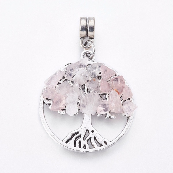 PandaHall Alloy European Dangle Charms, with Natural Rose Quartz Chips, Flat Round with Tree, Antique Silver, 38mm, Hole: 4mm, 28x25x4~5mm...
PandaHall Alloy European Dangle Charms, with Natural Rose Quartz Chips, Flat Round with Tree, Antique Silver, 38mm, Hole: 4mm, 28x25x4~5mm...
