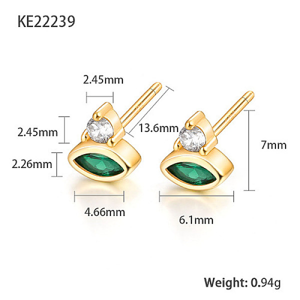 PandaHall Cubic Zirconia Horse Eye Stud Earrings, Golden 925 Sterling Silver Earrings, with 925 Stamp, Sea Green, 7x6.1mm Cubic Zirconia...
PandaHall Cubic Zirconia Horse Eye Stud Earrings, Golden 925 Sterling Silver Earrings, with 925 Stamp, Sea Green, 7x6.1mm Cubic Zirconia...