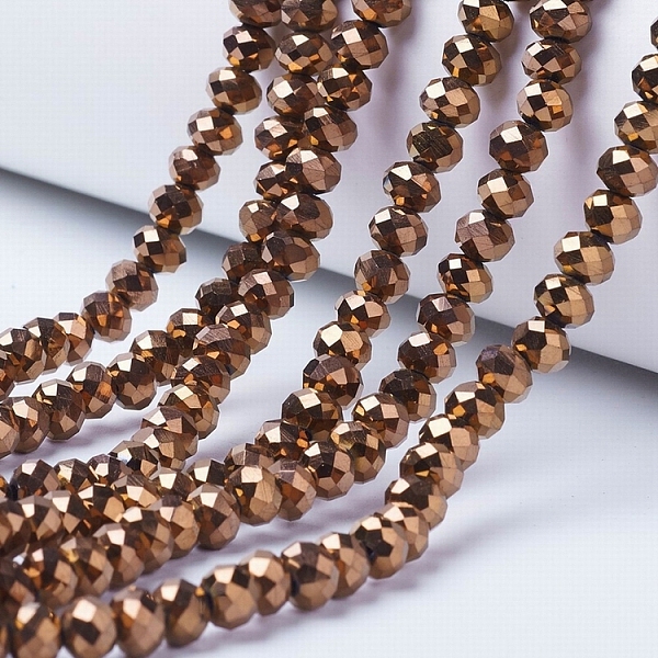 PandaHall Electroplate Transparent Glass Beads Strands, Full Plated, Faceted, Rondelle, Copper Plated, 4x3mm, Hole: 0.4mm, about...
PandaHall Electroplate Transparent Glass Beads Strands, Full Plated, Faceted, Rondelle, Copper Plated, 4x3mm, Hole: 0.4mm, about...
