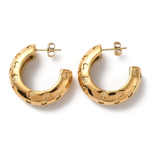 PandaHall Ion Plating(IP) 304 Stainless Steel Stud Earrings for Women, C Shape with Heart, Real 18K Gold Plated, 30x10mm 304 Stainless Steel...
PandaHall Ion Plating(IP) 304 Stainless Steel Stud Earrings for Women, C Shape with Heart, Real 18K Gold Plated, 30x10mm 304 Stainless Steel...