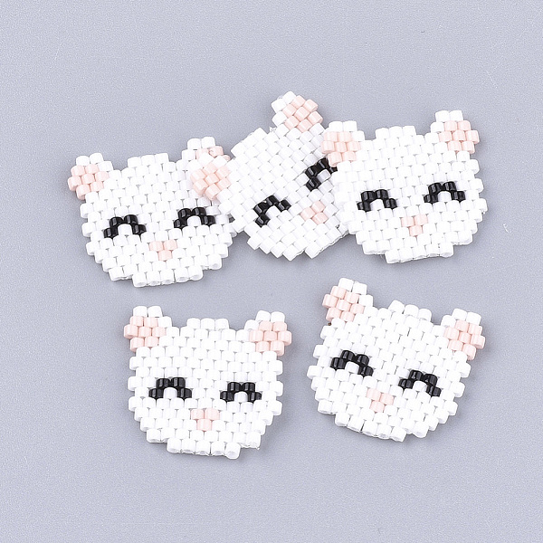 PandaHall Handmade Kitten Japanese Seed Beads, Loom Pattern, Cat Head, White, 18.5~19x20x2mm Glass Cat Shape White
PandaHall Handmade Kitten Japanese Seed Beads, Loom Pattern, Cat Head, White, 18.5~19x20x2mm Glass Cat Shape White