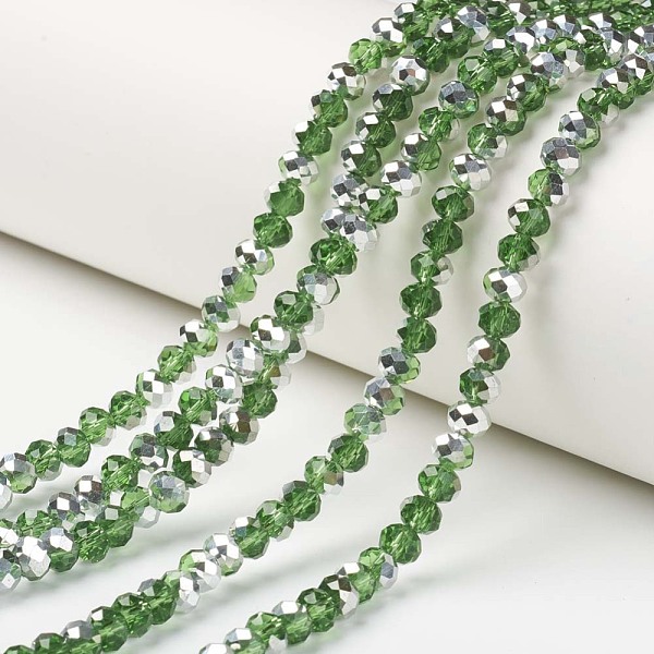 PandaHall Electroplate Transparent Glass Beads Strands, Half Silver Plated, Faceted, Rondelle, Lime Green, 8x6mm, Hole: 1mm, about...
PandaHall Electroplate Transparent Glass Beads Strands, Half Silver Plated, Faceted, Rondelle, Lime Green, 8x6mm, Hole: 1mm, about...