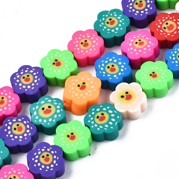 PandaHall Handmade Polymer Clay Beads Strands, Flower with Duck, Mixed Color, 9.5x4.5mm, Hole: 1.6mm, about 40pcs/strand, 14.96 inch(38cm)..., Multicolor
PandaHall Handmade Polymer Clay Beads Strands, Flower with Duck, Mixed Color, 9.5x4.5mm, Hole: 1.6mm, about 40pcs/strand, 14.96 inch(38cm)..., Multicolor