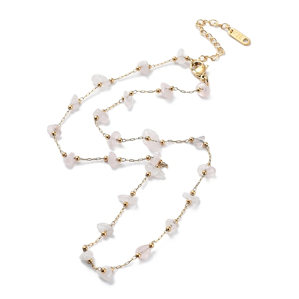 PandaHall Natural Rose Quartz Chips Beaded Chain Necklace, with Golden 316 Surgical Stainless Steel Chains, 15.55~15.75 inch(39.5~40cm) Rose...
PandaHall Natural Rose Quartz Chips Beaded Chain Necklace, with Golden 316 Surgical Stainless Steel Chains, 15.55~15.75 inch(39.5~40cm) Rose...